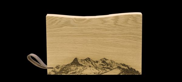 Eiger Mönch Jungfrau, Planche à découper en bois, rustique