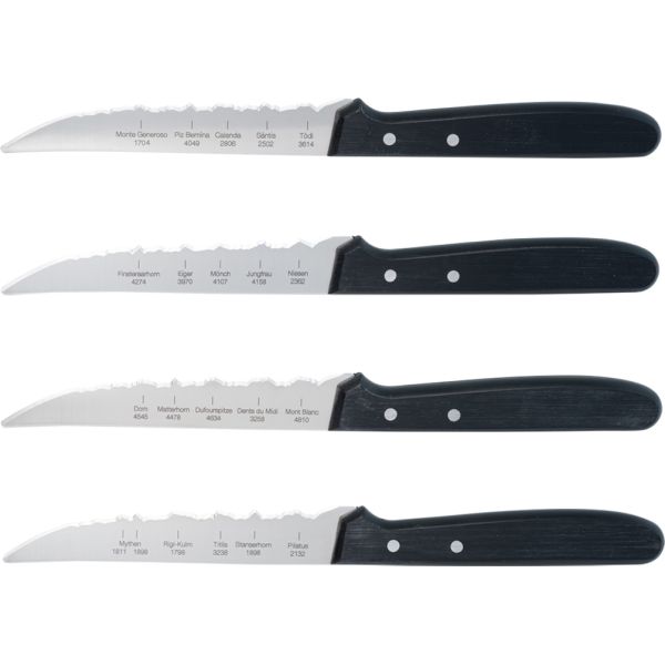 Best of Swiss Alps, Steak- /Pizzamesser 4er Set