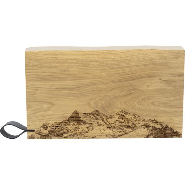 Eiger Mönch Jungfrau, Holz-Schneidebrett, Rustikal, XL