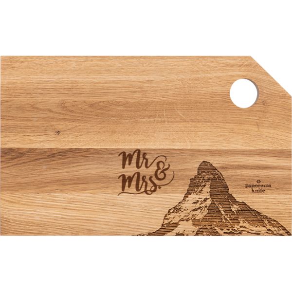 Matterhorn, Holz-Schneidebrett, Classic, Mr. & Mrs.