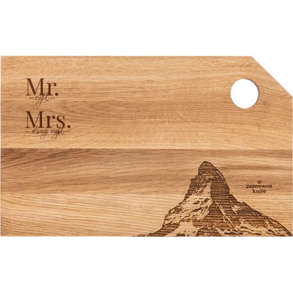 "Mr. Right & Mrs. Always Right", Matterhorn, Holz-Schneidebrett, Classic