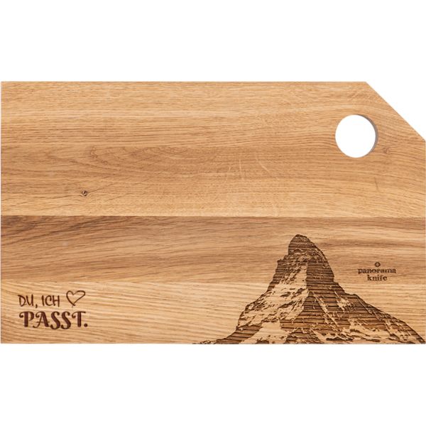 "Du.Ich.Passt", Matterhorn, Holz-Schneidebrett, Classic