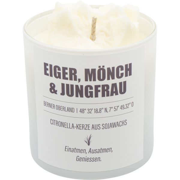 Eiger Mönch Jungfrau, Soja-Duftkerze Citronella