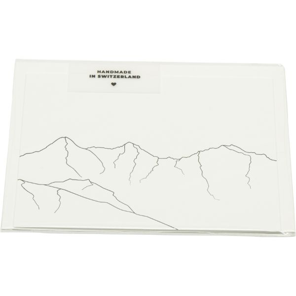 Grusskarte, Bergpanorama