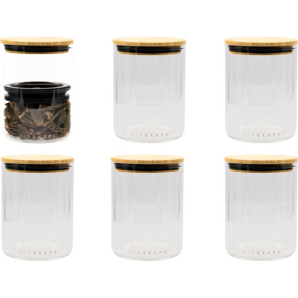 Airscape® Frischhaltebox Glas, M, 6er Set