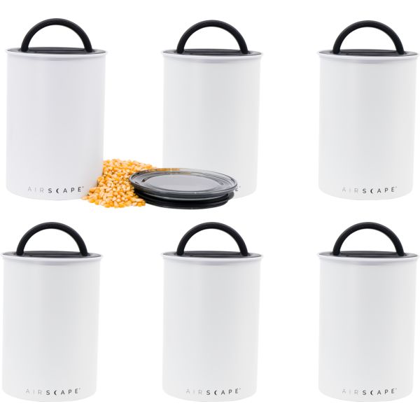 Airscape® Frischhaltebox Weiss, M, 6er Set