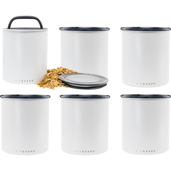 Airscape® Frischhaltebox Weiss, L, 6er Set