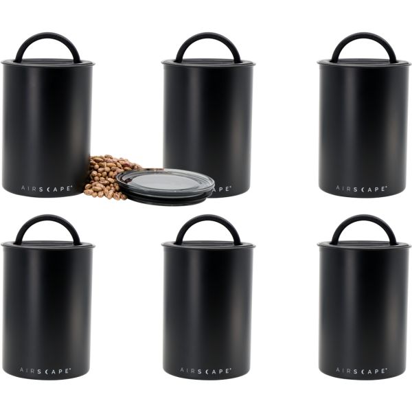 Airscape® Frischhaltebox Schwarz, M, 6er Set