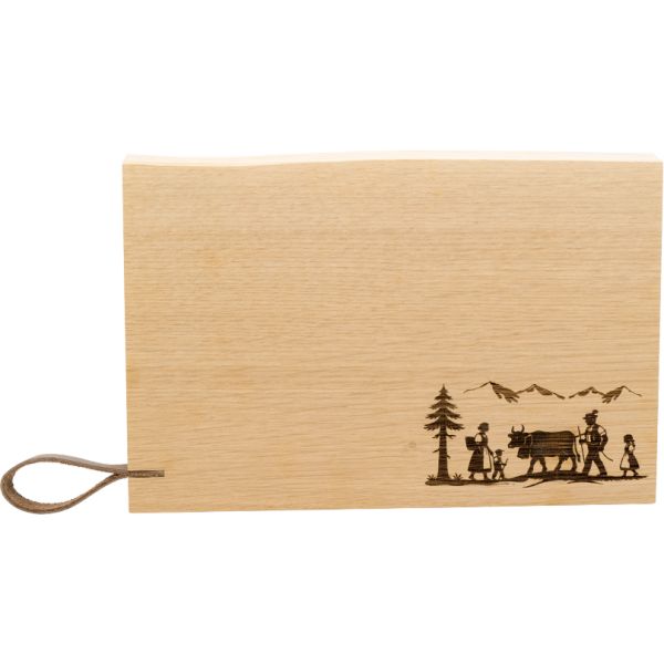 Sennenfamilie, Holz-Schneidebrett, rustikal