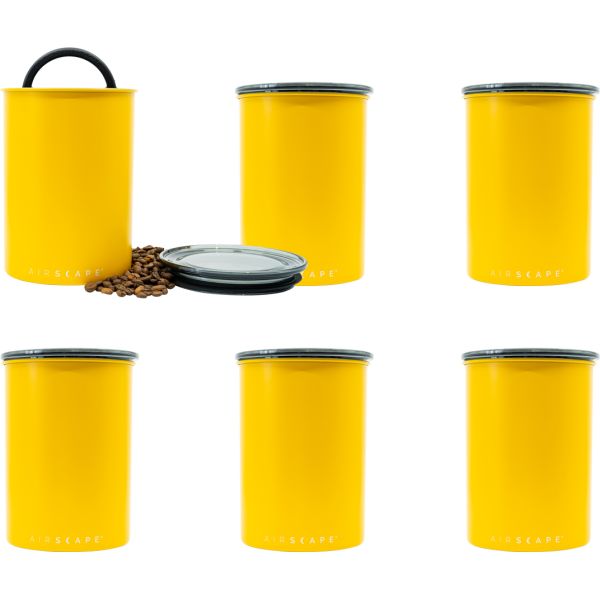 Airscape® Frischhaltebox Gelb, M, 6er Set