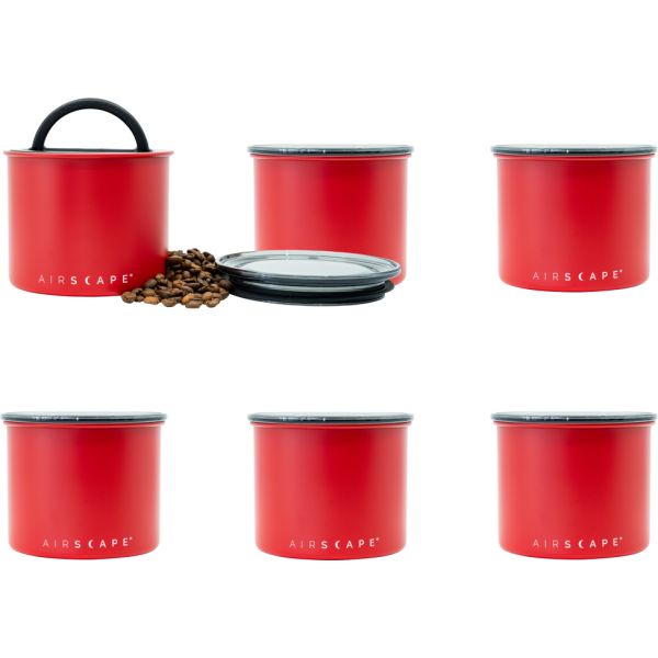 Airscape® Frischhaltebox Rot, S, 6er Set