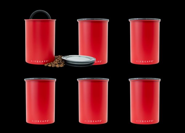 Airscape® Frischhaltebox Rot, M, 6er Set