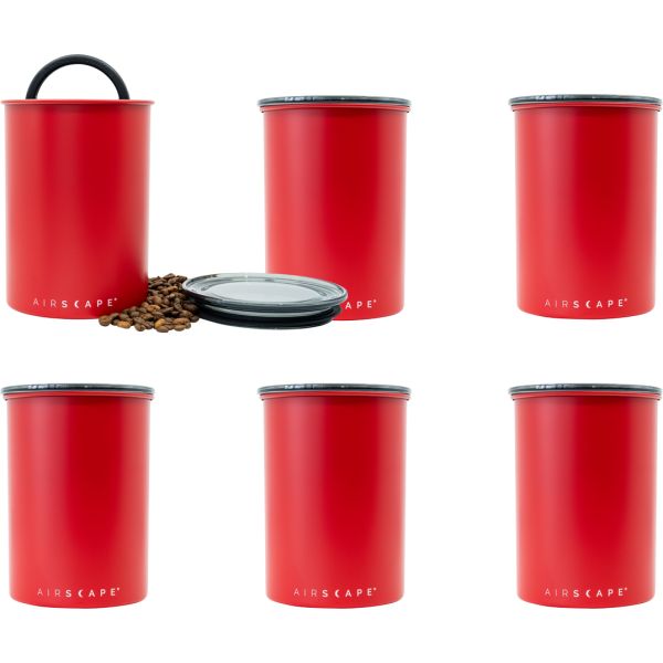 Airscape® Frischhaltebox Rot, M, 6er Set
