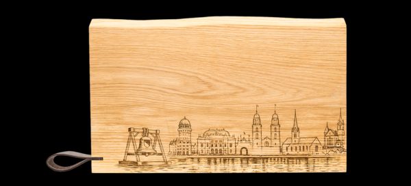 Sächsilüüte, Holz-Schneidebrett, rustikal, XL