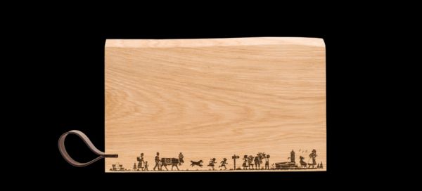 Descente des Alpages, Planche à découper en bois, rustique